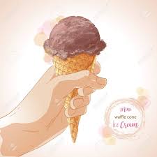 The best selection of royalty free boy holding ice cream cone vector art, graphics and stock illustrations. Vector Hand Holding Ice Cream In Waffle Cone Royalty Free Cliparts Vectors And Stock Illustration Image 78974420