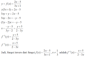 Fungsi invers atau yang juga dikenal sebagai fungsi kebalikan adalah sebuah fungsi yang berkebalikan dari fungsi asalnya. Matematika Kelas 10 Apakah Fungsi Invers Itu