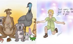 Cartoon Of Steve Irwin Welcoming Australian Animals Killed In Bushfires To Heaven Goes Viral Daily Mail Online Heaven cartoons from cartoon collections. cartoon of steve irwin welcoming