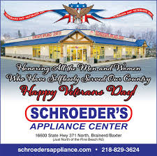 1220 oak stbrainerd, mn, 56401. Tuesday November 10 2020 Ad Schroeder S Appliance Center Pine And Lakes Echo Journal