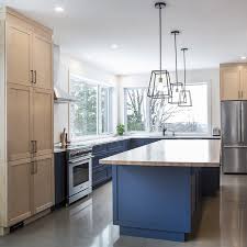 dual coloured wood cabinets