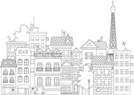 dessin immeuble ville dessin colorier