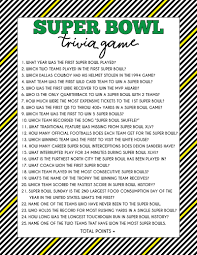 Whether you have a science buff or a harry potter fa. Super Bowl Trivia Game Free Printable Question Cards Play Party Plan