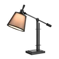 Art nouveau bronze dancing women figural table lamp glass lighted skirt. Dale Tiffany Blendon 26 5 In Oil Rubbed Bronze Desk Lamp With Fabric Shade Spt15171 The Home Depot