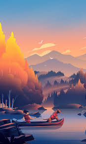 Pin By Marie Alexandra Perron On 3 5 Phone Landscape Art Digital Painting Artistic Wallpaper