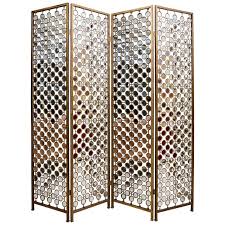 Mirrored And Metal Divider Screen 1stdibs Com Mirror Room Divider Folding Screen Room Divider Divider Screen