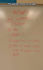 Exam Instructions Teacher Humor Funny School Memes School Humor