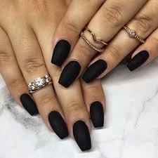 Black nail design, manicure black but color, glitter black and silver nails, silver glitter black polish. 70 Matte Black Coffin Nail Ideas Trend In Cool 2019 Short Coffin Nails Designs Coffin Shape Nails Acrylic Nails Coffin Short