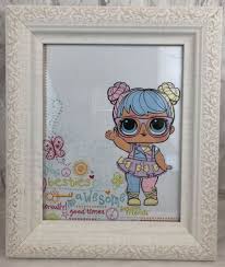 Lol Doll Bon Bon Wall Decor White Frame Wall Hanging New Gift Wall Hanging Lol Dolls White Frames Wall