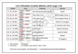 Friday, november 22, 2019 cuti sekolah 2020, cuti umum tahun 2020, info, kalendar 2020. Cuti Panjang Hujung Minggu Tahun 2020 Makan Sedap Johor Facebook