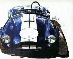Shelby Cobra Artwork In 2020 Automotive Art Cobra Art Motorsport Art