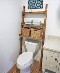 Over The Toilet Storage Leaning Bathroom Ladder Bathroom Organization Diy Diy Bathroom Storage Bathroom Organisation