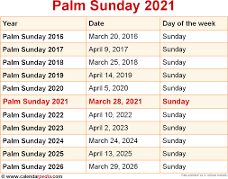 Palm sunday is not a public holiday. When Is Palm Sunday 2021