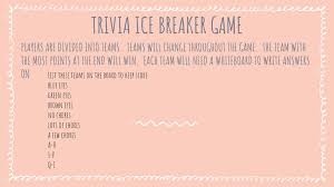 Once the game head has asked a trivia question, each player should write their answers on their sheet of paper. Trivia Ice Breaker Game Ppt Download