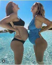 Pregnant Diletta Leotta and her pregnant friend look sexy in swimsuit :  rpregnantporn