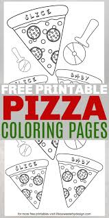 Insist on using crayons over watercolor, as the latter may be difficult to handle. Pizza Coloring Pages Life Is Sweeter By Design Pizza Coloring Page Coloring Pages Pizza Craft