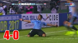Uruguay y paraguay, cuarto y quinto, animan uno de los compromisos más destacados del quinto partido de las eliminatorias sudamericanas a qatar. Uruguay Vs Paraguay 4 0 Resumen Goles Eliminatorias Rusia 06 09 2018 Youtube