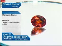A 4 9 Carat Mandarin Garnet Gemstone For Sale At Gem Shopping Network Gem Shop Gemstones For Sale Garnet Gemstone