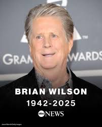 Brian Wilson, the singer, songwriter and creative mastermind behind the  influential pop and rock band the Beach Boys, has died, his family  announced. He was 82. "We are heartbroken to announce that
