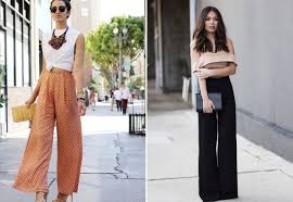 Mereka biasanya diperbuat daripada bahan ringan seperti krep dan jersi untuk musim panas musim panas. Palazzo Seluar Wanita Yang Luas Gaya Untuk Semua Majlis