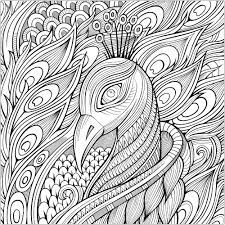 Peacock coloring page for adults image description: Elegant Peacock And Its Blue Feathers Peacocks Adult Coloring Pages