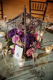 Rustic Iron Terrarium Lantern Centerpieces With Antique Votives Wedding Flower Centerpieces Wedding Purple Wedding Flowers Purple Wedding Flowers Centerpieces
