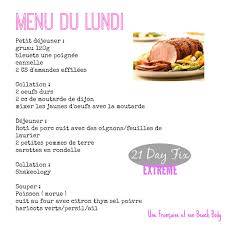 Menu Pour Mincir Pour Rester En Forme Vraiment Bon Yummy 21 Day Fix Beachbody