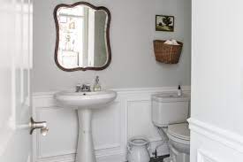 A chair rail, also known as a dado rail, is a horizontal piece of trim that usually runs the perimeter of a room approx 36″ from the floor, but can also be awkwardly placed on a single wall (popular in the '90s). Picture Frame Molding In The 1 2 Bath Miss Mustard Seed