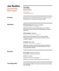 Real Estate Resume Templates Samples How To Write