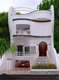 A Beautiful Multi Story Small House Exterior Design Modern House Plans Home Design Plans House Front Design