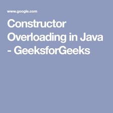 Constructor Overloading In Java Geeksforgeeks Interview Questions Software Development School Programs