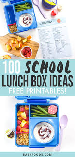 Maybe you would like to learn more about one of these? 100 Healthy School Lunch Box Ideas Free Printables Baby Foode