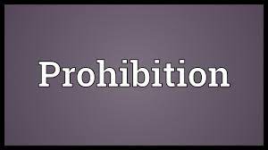 If you see the sign or an adjective (the prohibited word escaped your lips), prohibited means something was forbidden. Prohibition Meaning Youtube