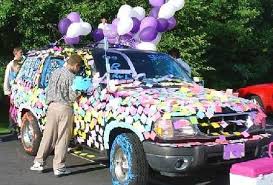Birthday Surprise Ideas For Boyfriend In Car Cover A Car With Sticky Notes Wedding Getaway Car Wedding Humor Project Wedding