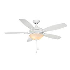Hampton Bay Springview 52 In Indoor White Ceiling Fan With Light Kit 14921 The Home Depot Ceiling Fan Ceiling Fan With Light White Ceiling Fan