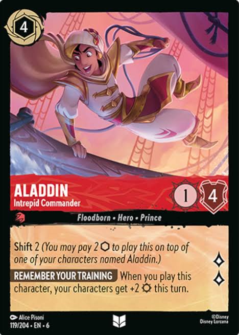 Aladdin - Intrepid Commander 119/204 » Disney Lorcana Card Details + Review » Lorcana Player