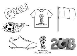 World Cup Equipments Coloring Page Sports Coloring Pages World Cup Coloring Pages