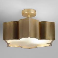 Super angebote für ceiling lights hier im preisvergleich. Lotus Brass Glass 2 Bulb Flush Mount