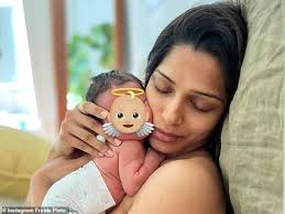 Freida Pinto enjoys family outing with husband Cory Tran and their son  Rumi-Ray, 5 months