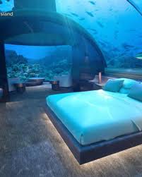 It contains two bedrooms, a bath and some living space, providing a unique experience. Inside The Ridiculously Instagrammable 50k Underwater Hotel Suite Gma