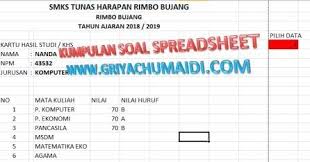 Klik juga contoh soal excel paling mudah. Kumpulan Soal Uas Spreadsheet Pilihan Ganda Lengkap Jawaban Bagian 1 Griyachumaidi Com