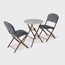 French Cafe 3pc Folding Patio Bistro Set Threshold Target In 2020 Outdoor Patio Furniture Sets Patio Furnishings Patio Furniture Sets