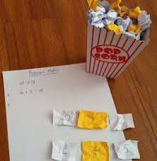 Popcorn Math Numbers On White Symbols On Yellow Pull And Record Mathe Klassenzimmer Mathematikunterricht Matheunterricht