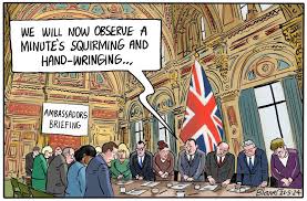 Patrick Blower on the British Foreign Office which is determined not to  upset even our worst enemies - political cartoon gallery in London original- political-cartoon.com