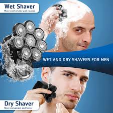 Lovcoyo Head Shaver for Men, 8D Upgraded 6-in-1 Head Shaver for Bald Men,  Waterproof Wet/Dry Shaver for Men Beard Grooming Kit for Men, Cordless  Rechargeable Bald Head Razor Shaver Black : Amazon.co.uk: