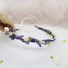 Lavender Crowns Purple Wedding Headband Lavender Bridal Crown Bridal Floral Crown Flower C Flower Crown Wedding Diy Diy Wedding Flowers Bridal Flower Crown