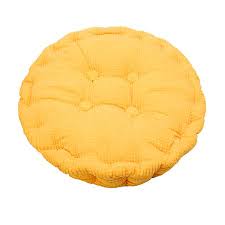 Olefin solid green round tufted large floor cushion (set of 2) by sunnydaze decor 12 in. Unique Bargainscorduroy Thickened Round Floor Chair Seat Cushion Pad Mat Yellow Dailymail