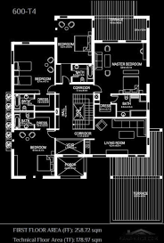 مخطط الفيلا الكبيرة Arbil Mass City 600m T4 Bungalow Floor Plans Bungalow House Plans Model House Plan
