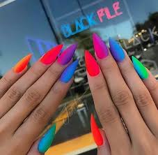Top 50 cute acrylic nail designs that you must try! Acrylic Nails And Rainbow Image 6973253 On Favim Com