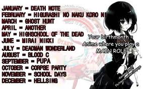 Your Birth Month Anime Where You Play A Main Role Anime Answers Anime Zodiac Anime Life Birthday Scenario